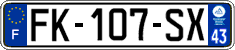 French license plate, SIV (ordinary)