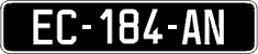French license plate, SIV (oldtimers)