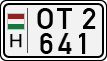 license plates of Hungary, Oldtimers (1990)