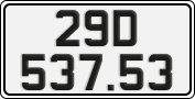 License plate of Vietnam, Cars