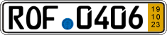 German license plate, Short-term transit plates