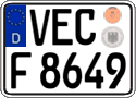 German license plate, Regular plates