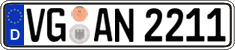 German license plate, Regular plates