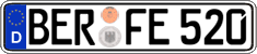 German license plate, Regular plates