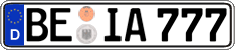 German license plate, Regular plates