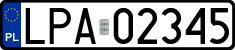 License plates of Poland, Regular car plates