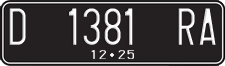 License plate of Indonesia, Regular plates