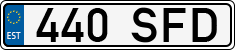 License plate of Estonia, Regular car plates