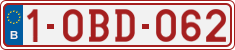 License plate of Belgium, Regular plates (2010)