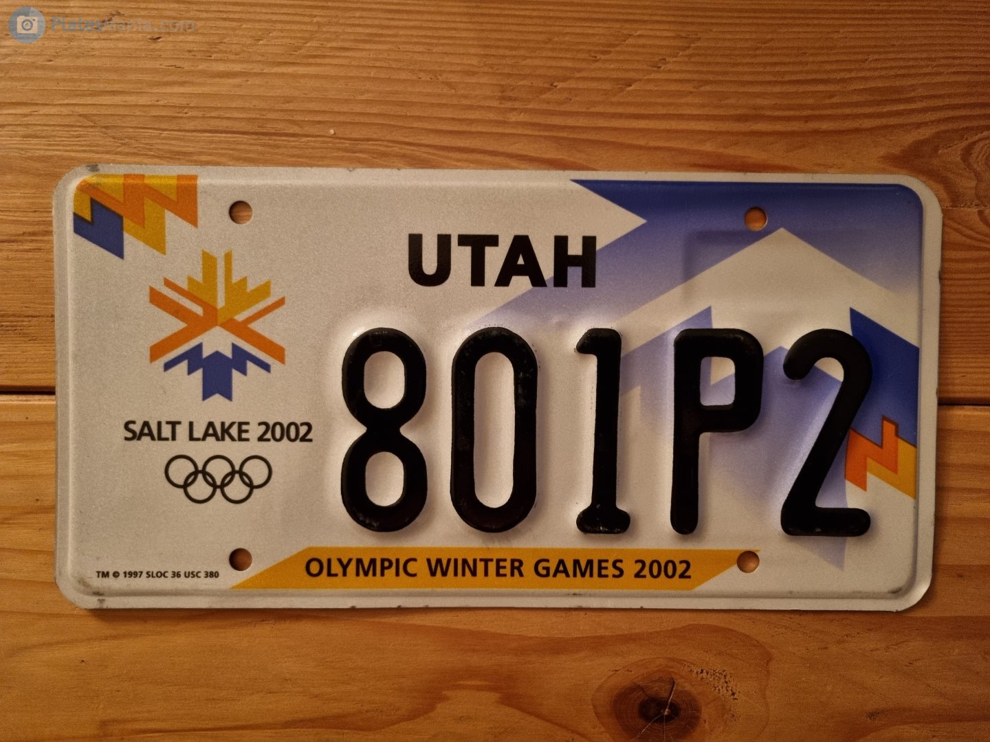 801P2, License plate without vehicle 