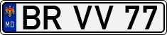 License plate of Moldova, Cars (1992)