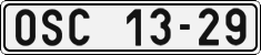 License plate of the Czech Republic, Cars (1960)