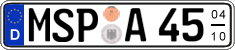 German license plate, Seasonal plates