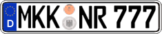 German license plate, Regular plates