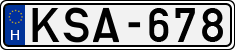 license plates of Hungary, Cars (1990)