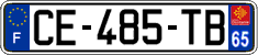 French license plate, SIV (ordinary)