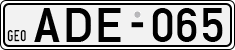 License plate of Georgia, Cars (1993)