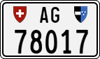 License plate of Switzerland, Cars
