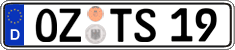 German license plate, Regular plates
