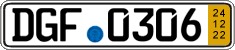 German license plate, Short-term transit plates
