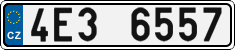License plate of the Czech Republic, Cars (2001)
