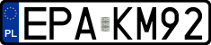 License plates of Poland, Regular car plates