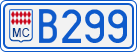 License plate of Monaco, Cars