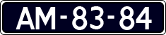 License plate of the Netherlands, Imported oldtimers (cars)