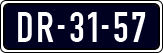 License plate of the Netherlands, Imported oldtimers (cars)