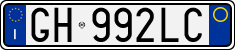 License plate of Italy, Cars (1994 year series)