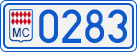 License plate of Monaco, Cars