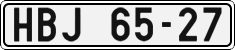 License plate of the Czech Republic, Cars (1960)