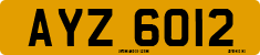 License plate of the United Kingdom, Northern Ireland (1966)