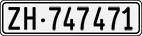 License plate of Switzerland, Cars