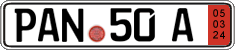 German license plate, Export transit plates