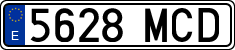 License plates of Spain, Ordinary (2000)