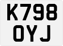 License plate of the United Kingdom, 1983 year system