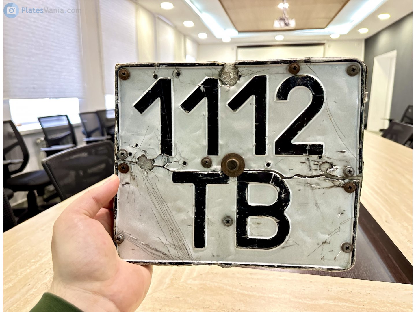 1112 TB, License plate without vehicle 