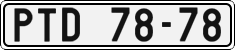 License plate of the Czech Republic, Cars (1960)