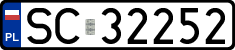 License plates of Poland, Regular car plates