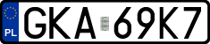 License plates of Poland, Regular car plates