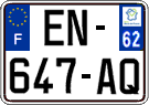 French license plate, SIV (ordinary)
