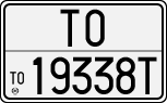 License plate of Italy, Cars (1927 year series)