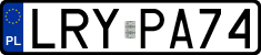 License plates of Poland, Regular car plates