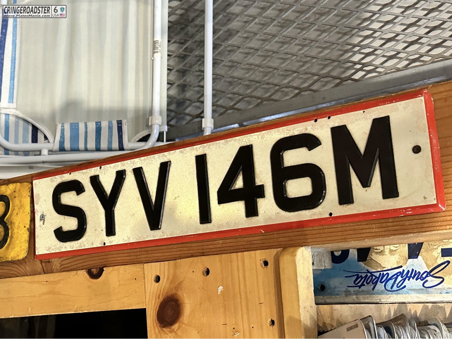 SYV146M, License plate without vehicle 