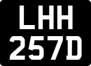 License plate of the United Kingdom, 1963 year system