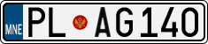 License plate of Montenegro, Cars