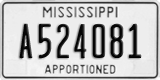 Mississippi, Apportioned