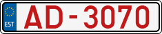 License plate of Estonia, Transit plates