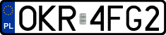 License plates of Poland, Regular car plates